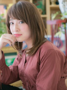 カバーヘア ブリス 大宮西口(COVER HAIR bliss) 斜めバングカーキグレージュ小顔3Dレイヤーc5大宮20代30代40代