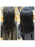 【美髪矯正】＋髪質改善トリートメント