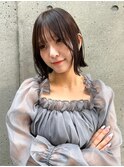 切りっぱなしボブ/ショートボブ/髪質改善/小顔/顔周り