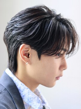 オーシャントーキョー サニー 原宿(OCEAN TOKYO Sunny) 韓国マッシュニュアンスパーマセンターパート毛流れナチュラル