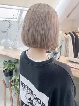 ロンドミラー 博多店(Lond Mirror) 韓国風レイヤーカット小顔ボブルフ/ハイトーンダブルカラー/博多