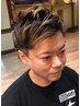 メンズカット+クセ眉改善（まゆげパーマ）　￥6800→￥4760 （30％OFF）
