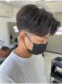 センターパートニュアンスパーマ韓国カルマパーマコンマヘア