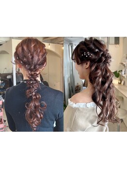 【心斎橋ヘアセット/お呼ばれヘア/推し活】360度どこから見ても可愛く長時間崩れないセットが自慢◇