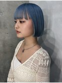 黒髪/ボブルフ/ネビージュ/小顔/ワンレン/梅田/髪質改善/前髪