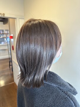 スパイスシー(spice_c) 透け感グレージュブラウン