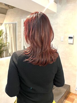 サンルーム(SUN room) レイヤーカット/ブリーチなし/レッドカラー/satsuki