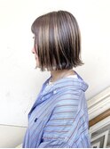 【morio成増/一戸】切りっぱなしボブ外ハネアンブレラカラー
