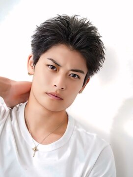 オーシャントーキョー ウエスト 心斎橋(OCEAN TOKYO WEST) 刈り上げアップバングビジネスヘアスパイキーショート