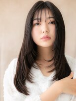 カバーヘア ブリス 大宮西口(COVER HAIR bliss)&nbsp;□シースルーバング黒髪姫カットレイヤーロング416大宮30代40代