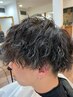 メンズカット+パーマ+クレンジングスパ付
