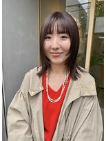 ペレ(pele)&nbsp;顔まわりデザインカットバイオレットカラーステップカットロブ