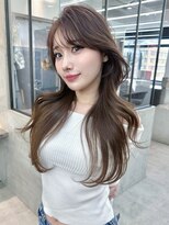 ロンドシエル 横浜(Lond ciel)&nbsp;オリーブグレー/レイヤーカット/黒髪/マロンベージュ/横浜