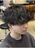 シャドウパーマツイストスパイラルパーマラウンドマッシュ眉毛