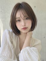 ノア(NOA) 【NOA】小顔丸みボブ×シースルーバング×透明感ブラウン