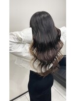 ヘアーデザイン ジェルム(Hair Design germe)&nbsp;プルエクステでダークブラウンヘア #しのだスペシャル