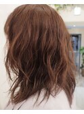 くせ毛カット×ミディアムレイヤー【リベルタ谷本】