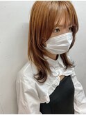 ウルフカット×ブリーチカラー