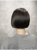 伸ばしかけ みにボブ 暗髪 ナチュラルカラー