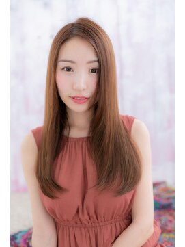 ミック 日暮里店(miq) 大人かわいいモーブカラー小顔ナチュラルエアストレートc1