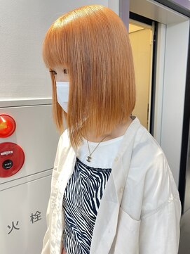 ゲーム 原宿店(GAME) ダブルカラー/ケアブリーチ/ミルクティーベージュ/ウルフ/原宿