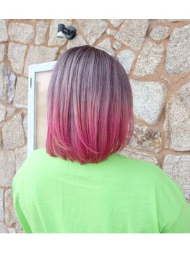 シェロヘア(cielo HAIR) シルバー×ピンク