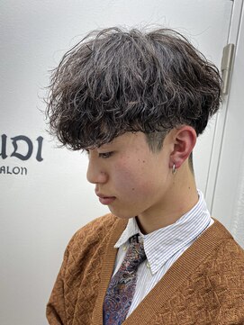 メンズサロン ガウディ 三宮店(men's salon Gaudi) メンズツーブロック刈り上げマッシュ×波巻きツイストスパイラル