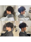 波巻きパーマ