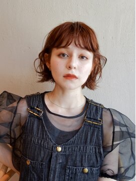 ルル 表参道(lulu.) 黒髪/ボブウルフ/ネビージュ/小顔/ワンレン