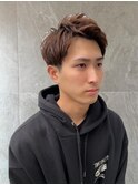 【メンズ】短髪×ベージュブラウン