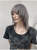 WHITE SILVER × BLACK 【裾カラー】
