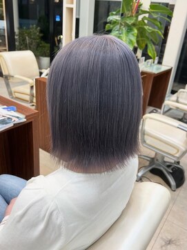 ヘアーアンドエステ ハラダ 滝ノ水店(Hair&Esthe Harada) ブリーチカラー/モーヴグレージュ/ミディアム