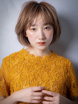モッズヘア 越谷(mod's hair) 透明感カラーパールベージュ大人かわいい丸みボブz越谷20代30代