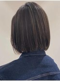 細めハイライトボブ