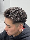 オールバックパーマ
