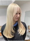 ◎ブロンドハイトーンデザインカラーアンブレラカラー金髪