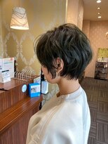 アース いわき店(HAIR&MAKE EARTH)&nbsp;ダークオリーブ×くびれショートレイヤー