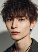 無造作マッシュメンズショート☆ツーブロックアッシュブラウン