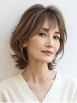 Heart's美人設計と白髪ぼかし専門店 青山表参道店 脱白髪染め/ショートヘア【ハーツ】&nbsp;白髪ぼかし脱白髪染め似合わせショートボブ40代50代60代