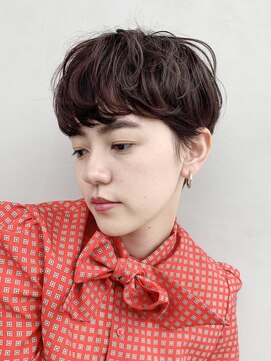 アルバム 銀座(ALBUM GINZA) くせ毛風ショート_ウォーターフォール毛先パーマ_46458