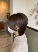 ココアブラウンのハンサムショート