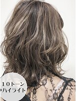 アッシュ 亀戸店(Ash)&nbsp;【外ハネミディ】ミディアム×ハイライト