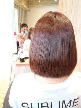 ラクヘアー 上福岡店 髪質改善ハリウッドTR大人可愛いツヤ髪暖色カラー20代30代