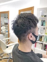 ヘッズ 本八幡店(HEADS)&nbsp;MEN'S HAIR  センターパート　ツイストスパイラル　コンマヘア