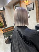 バレイヤージュショコラアッシュハイライトグレージュカラー