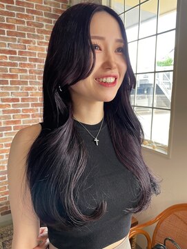 空 韓国風ヘア/顔周りカット/艶カラー