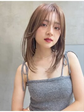 オーウェル 銀座(Owelle) Liberte銀座 シースルーバング×ナチュラルココアブラウン