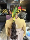 卒業式ヘア着付け