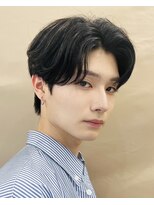 韓国センターパートニュアンスパーママッシュウルフゆるめ黒髪