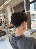 短髪刈り上げ×パーマ